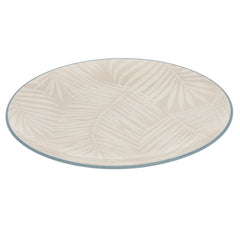 Beige Ceramic Quarter Plate 8 Inch – Leaf Pattern Side Plate - Habitt