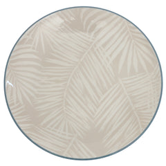 Beige Ceramic Quarter Plate 8 Inch – Leaf Pattern Side Plate - Habitt