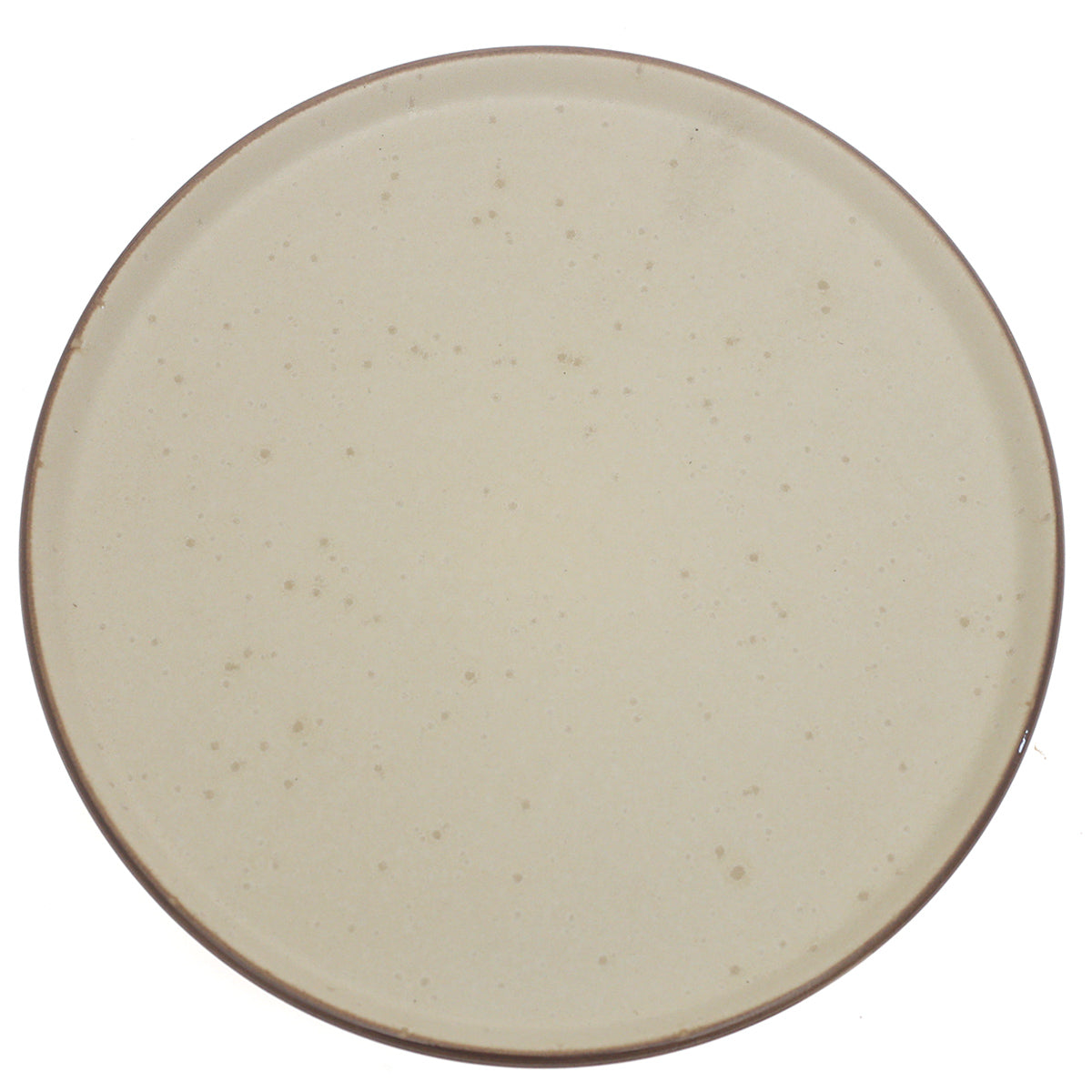 Beige Ceramic Quarter Plate 8 Inch | Minimalist Speckled Snack & Dessert Plate - Habitt