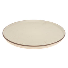 Beige Ceramic Quarter Plate 8 Inch | Minimalist Speckled Snack & Dessert Plate - Habitt