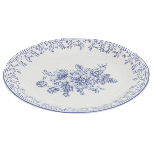 Blue & White Floral Quarter Plate 8 Inch – Classic Ceramic Side Plate - Habitt