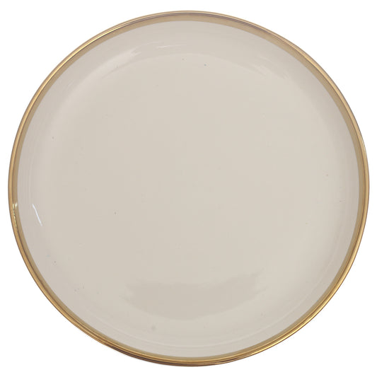 Quarter Plate – Gold & White Ceramic Plate | 8 Inch - Habitt