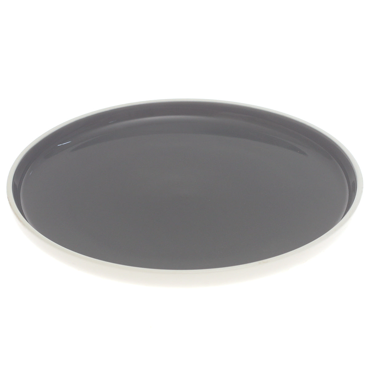 Grey Ceramic Quarter Plate 8 Inch – Modern Glossy Side Plate - Habitt