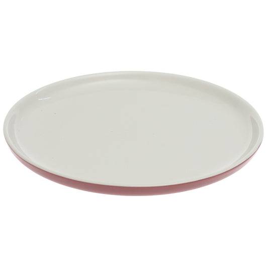 Maroon & White Ceramic Quarter Plate 7.5 Inch – Two-Tone Modern Side Plate - Habitt