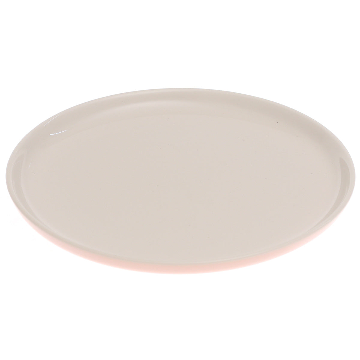 White & Pink Ceramic Quarter Plate 7.5 Inch – Soft Two-Tone Side Plate (Model 9590-92) - Habitt