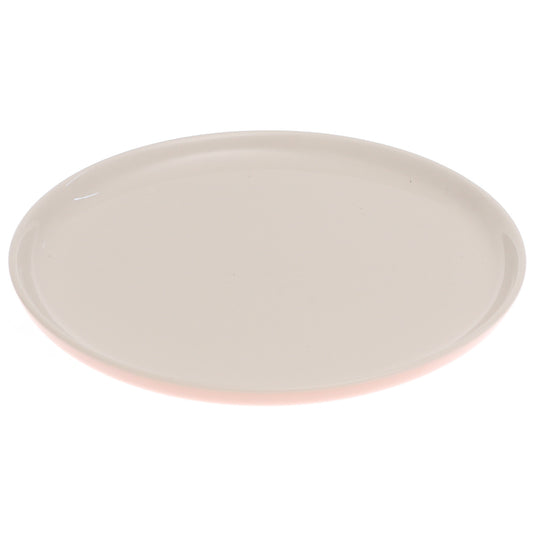 White & Pink Ceramic Quarter Plate 7.5 Inch – Soft Two-Tone Side Plate (Model 9590-92) - Habitt