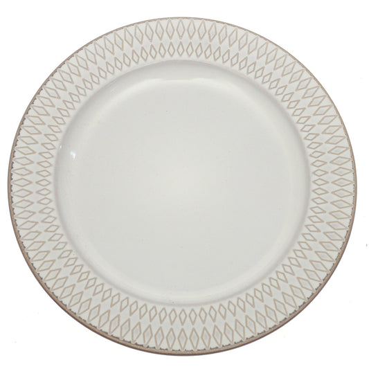 White Ceramic Quarter Plate 8 Inch - Habitt