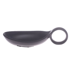 Black Ceramic Sauce Dish 4 x 2.5 Inch – Modern Spoon-Style Serving Dish - Habitt