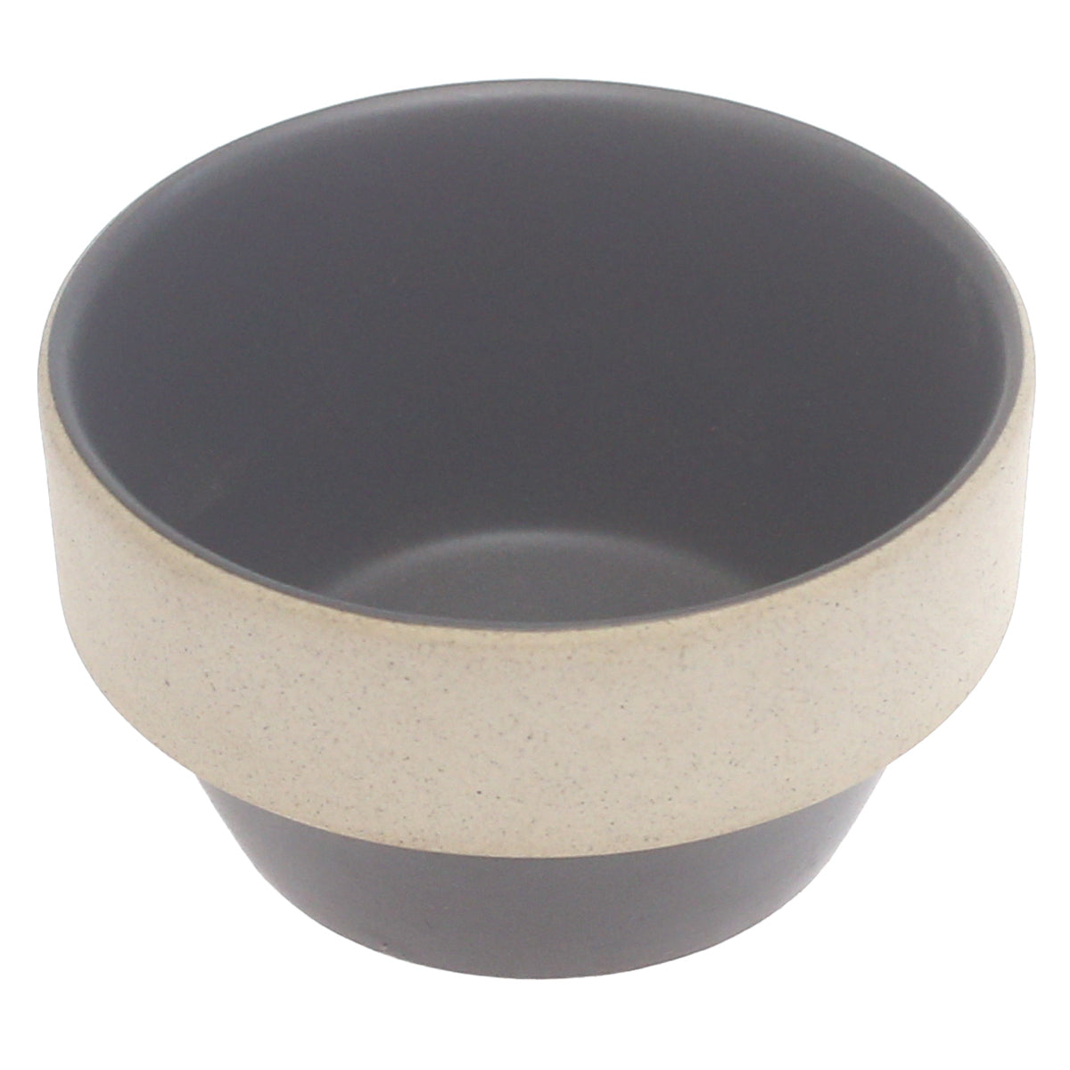 Grey Ceramic Sauce Dish – 3 Inch Modern Two-Tone Dipping Bowl - Habitt