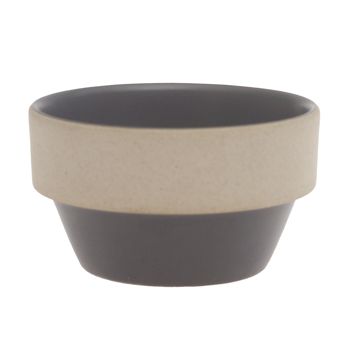 Grey Ceramic Sauce Dish – 3 Inch Modern Two-Tone Dipping Bowl - Habitt