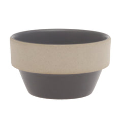 Grey Ceramic Sauce Dish – 3 Inch Modern Two-Tone Dipping Bowl - Habitt