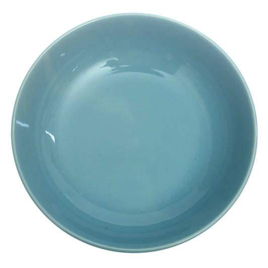 Aqua Ceramic Serving Bowl – 9 Inch Glossy Everyday Serving Bowl - Habitt