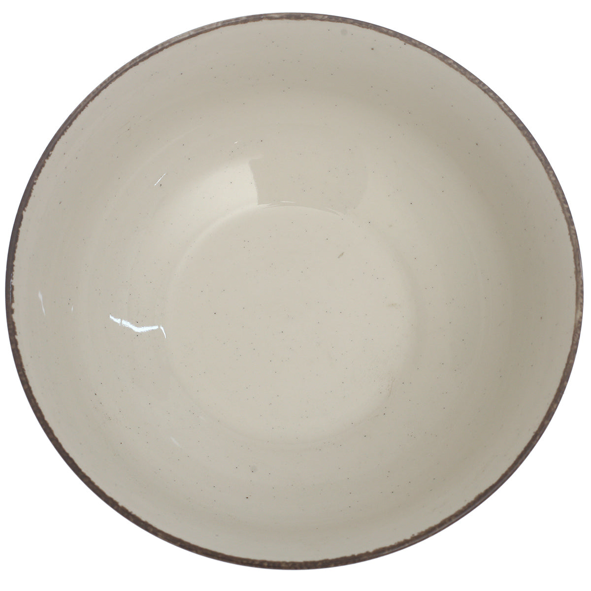 White Ceramic Serving Bowl 10 Inch – Classic Glazed Large Serving Dish - Habitt