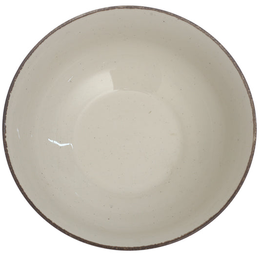 White Ceramic Serving Bowl 10 Inch – Classic Glazed Large Serving Dish - Habitt