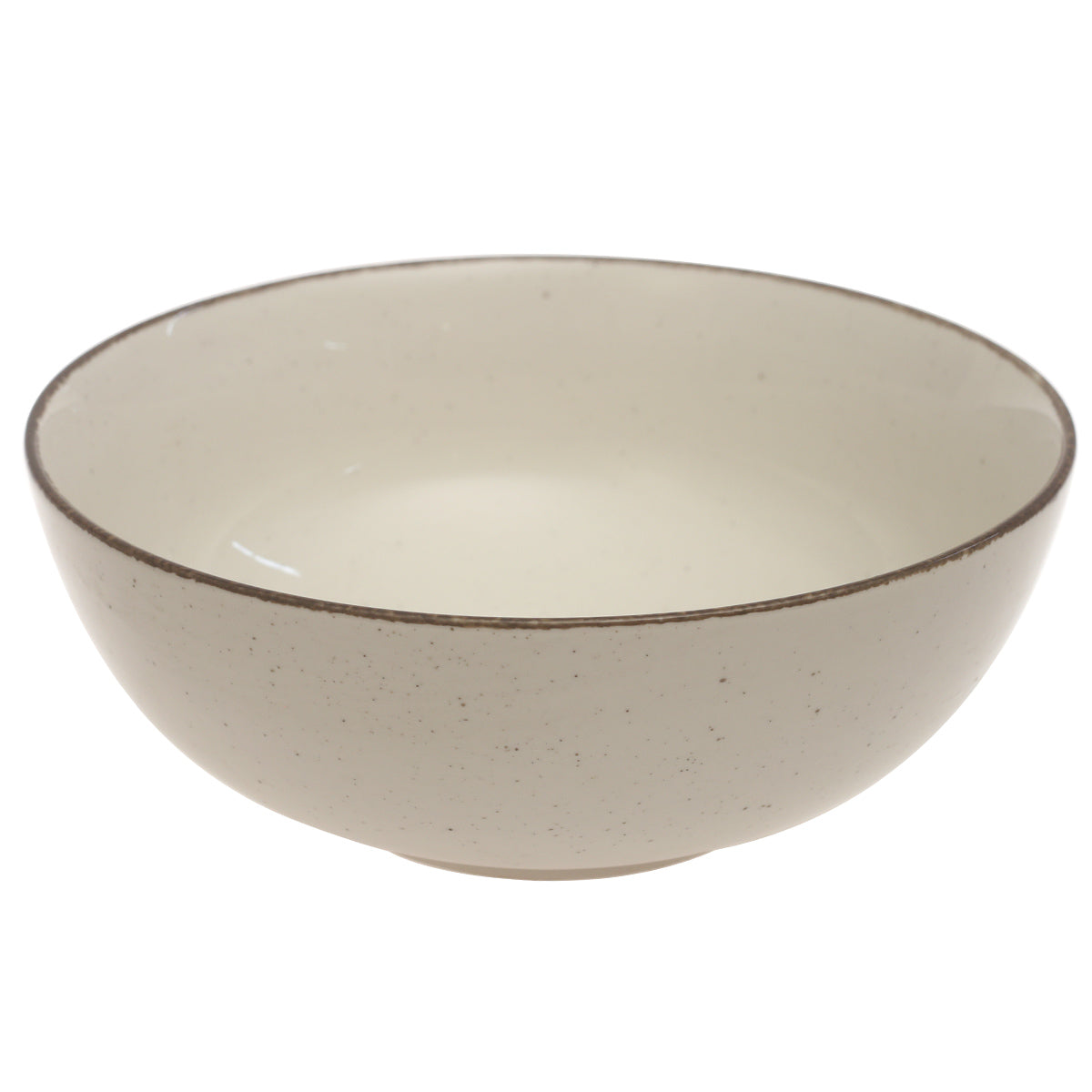 White Ceramic Serving Bowl 10 Inch – Classic Glazed Large Serving Dish - Habitt