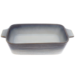Blue & White Ceramic Serving Dish – 8 x 10 Inch Rectangular Baking & Serving Dish - Habitt