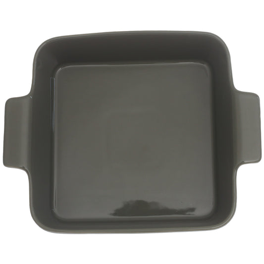 Black Ceramic Square Serving Dish 10 x 10 Inch – Modern Deep Baking & Serving Dish with Handles - Habitt