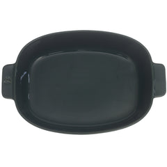 Serving Dish Green 8 × 10 Inch – Ceramic Oval Serving Dish with Handles - Habitt