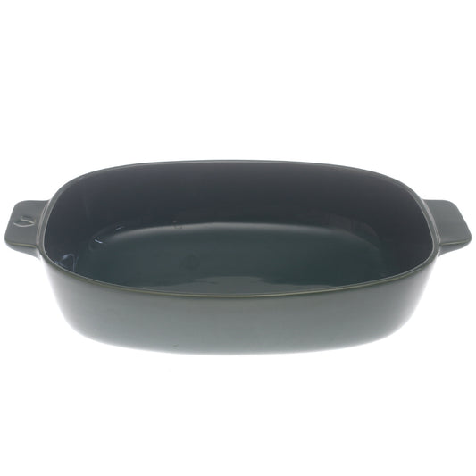 Serving Dish Green 8 × 10 Inch – Ceramic Oval Serving Dish with Handles - Habitt