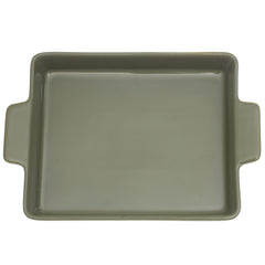 Serving Dish Green 8.5 × 10.5 Inch – Rectangular Ceramic Serving & Baking Dish - Habitt