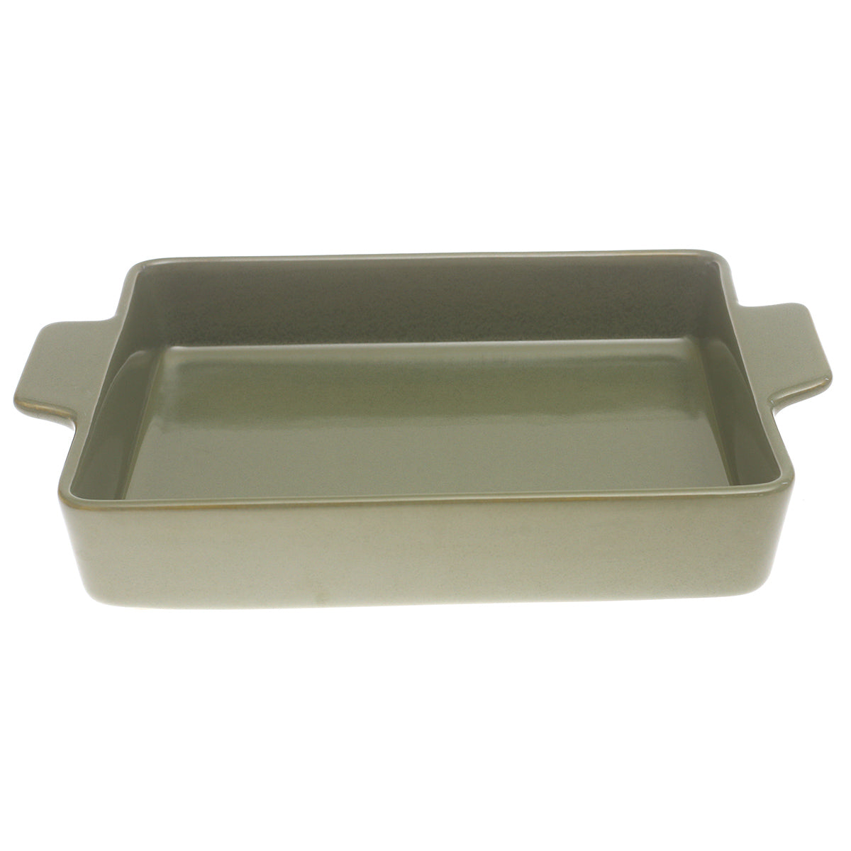 Serving Dish Green 8.5 × 10.5 Inch – Rectangular Ceramic Serving & Baking Dish - Habitt