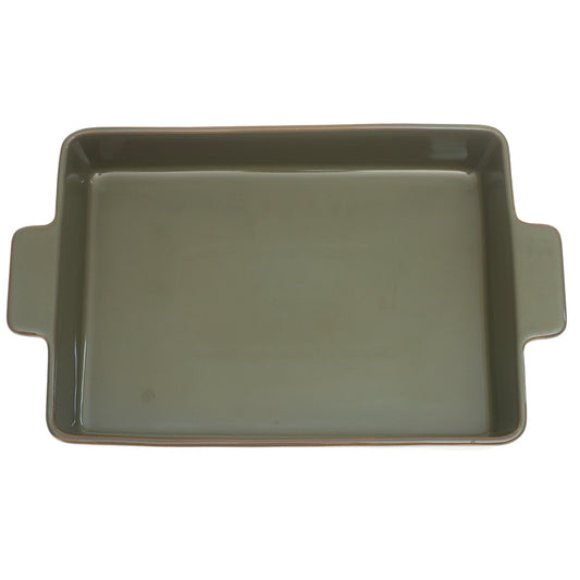 Serving Dish Green 9.5 × 13 Inch – Large Rectangular Ceramic Serving & Baking Dish - Habitt