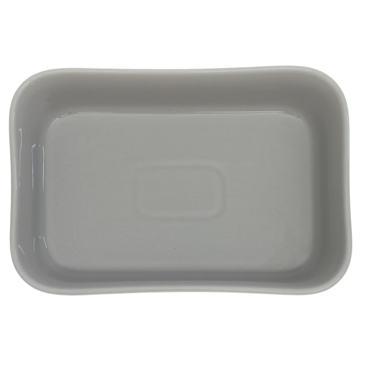 Serving Dish Light Grey 6.5 × 9 Inch – Rectangular Ceramic Baking & Serving Dish - Habitt