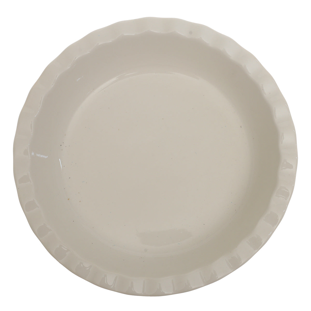 White Ceramic Round Serving Dish 10 Inch – Classic Scalloped Edge Serving Plate - Habitt
