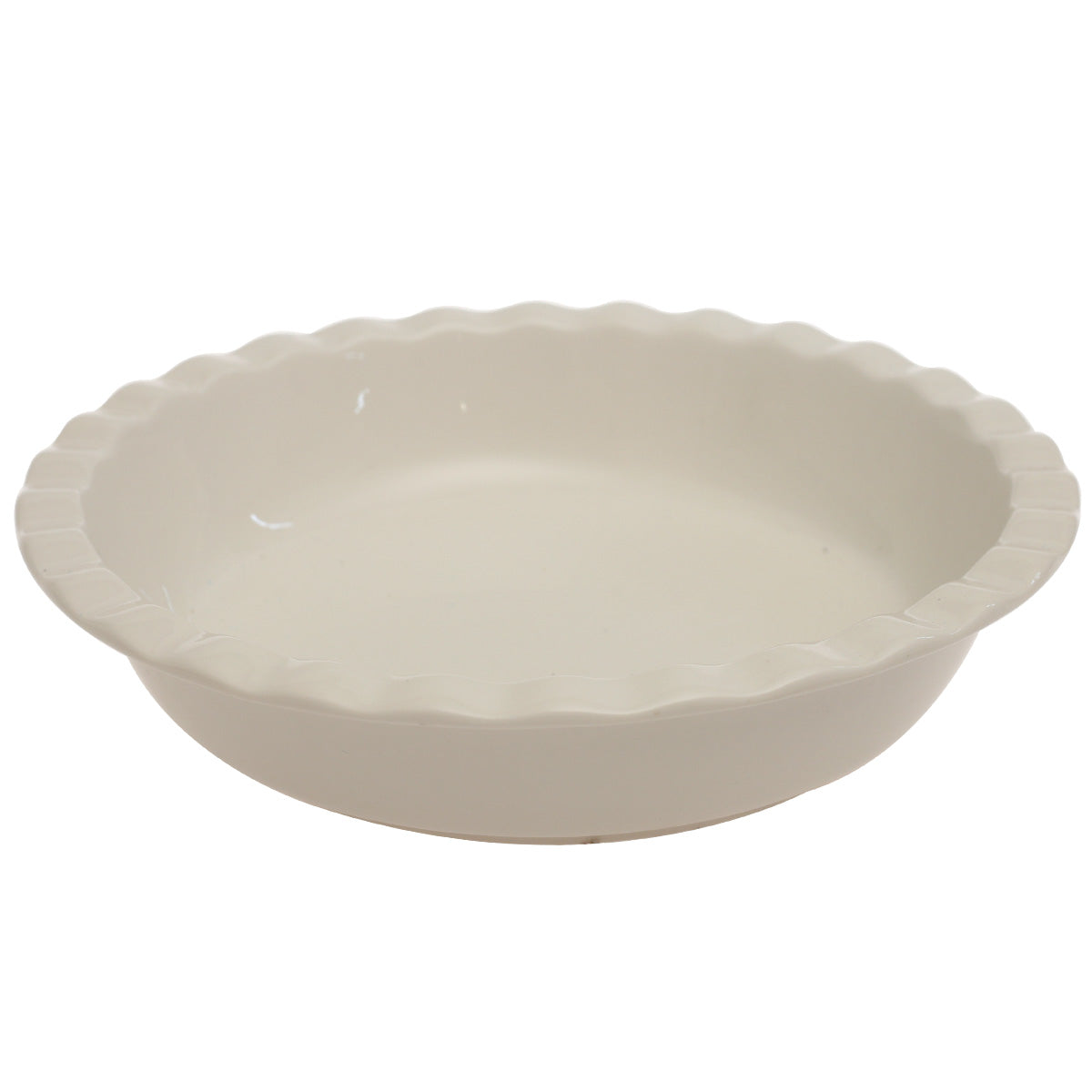 White Ceramic Round Serving Dish 10 Inch – Classic Scalloped Edge Serving Plate - Habitt