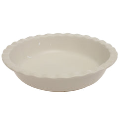 White Ceramic Round Serving Dish 10 Inch – Classic Scalloped Edge Serving Plate - Habitt