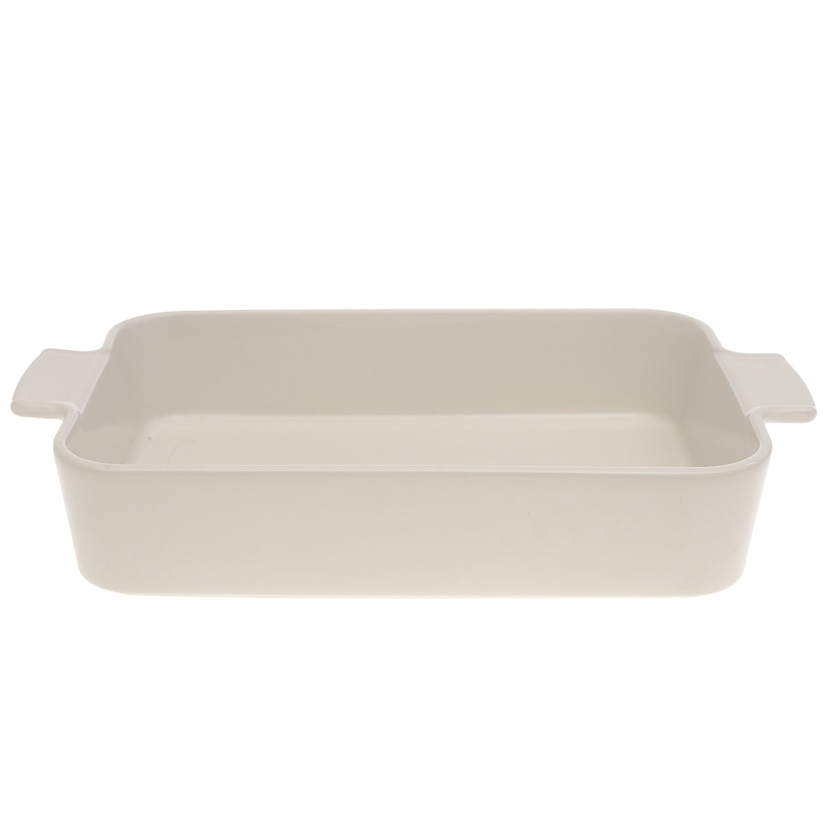 White Ceramic Rectangular Serving Dish with Handles 7.5 x 11 Inch – Elegant Baking & Serving Dish - Habitt
