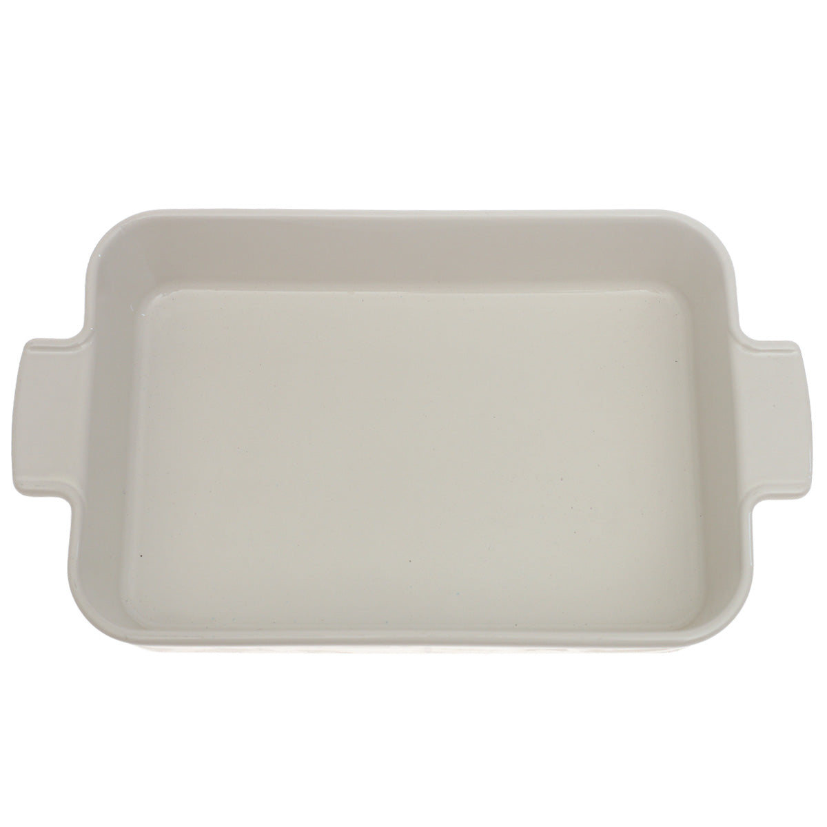 White Ceramic Rectangular Serving Dish with Handles 7.5 x 11 Inch – Elegant Baking & Serving Dish - Habitt