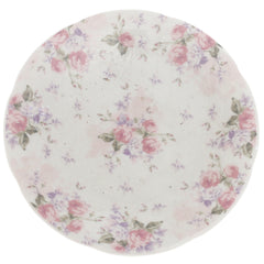 Pink & White Floral Side Plate 6 Inch – Elegant Ceramic Dessert & Snack Plate - Habitt