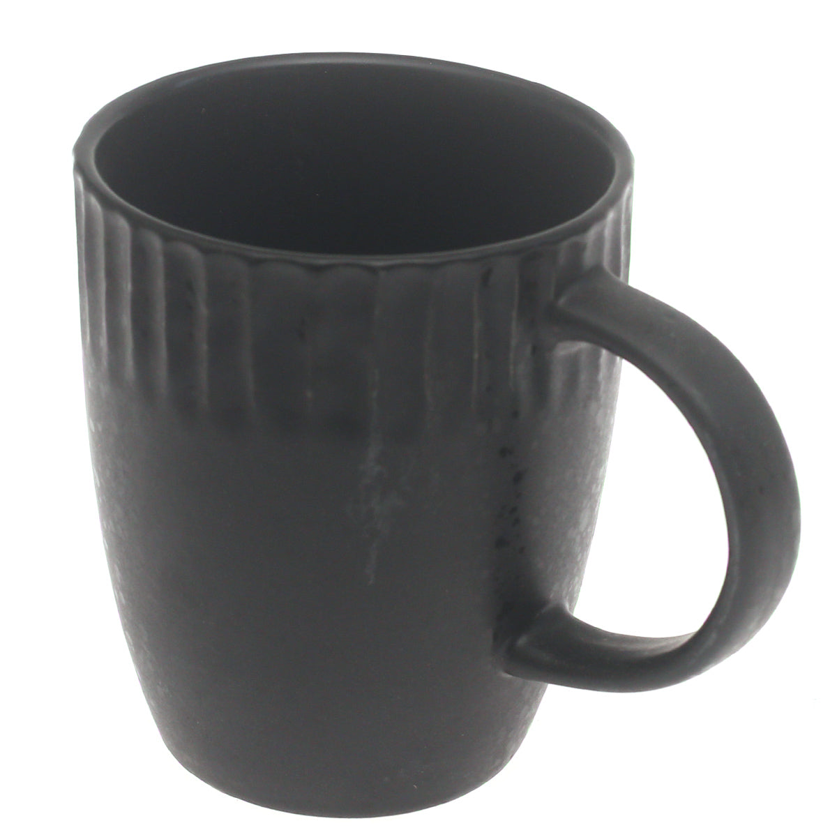 Black Ribbed Ceramic Mug 3.5 x 4 Inch | Modern Minimalist Coffee & Tea Mug - Habitt