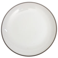 Dinner Plate White & Grey 10.5 Inch – Modern Ceramic Dining Plate - Habitt