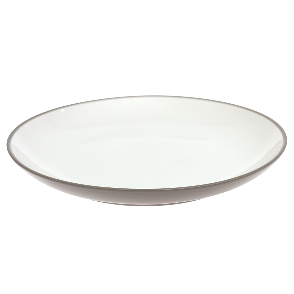 Dinner Plate White & Grey 10.5 Inch – Modern Ceramic Dining Plate - Habitt
