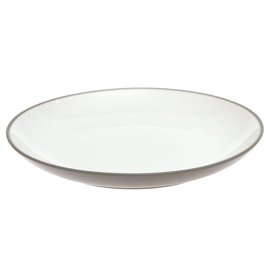 Dinner Plate White & Grey 10.5 Inch – Modern Ceramic Dining Plate - Habitt