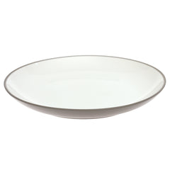 Dinner Plate White & Grey 10.5 Inch – Modern Ceramic Dining Plate - Habitt