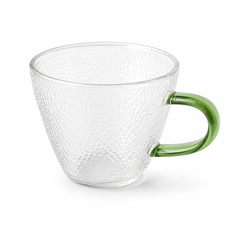 Transparent Glass Mug – Assorted Colors