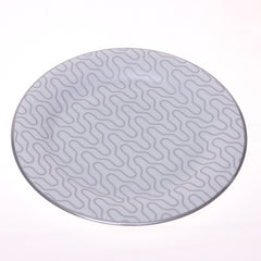 Elegant Silver Chevron Dinner Set – Luxury Porcelain Tableware Collection - Habitt