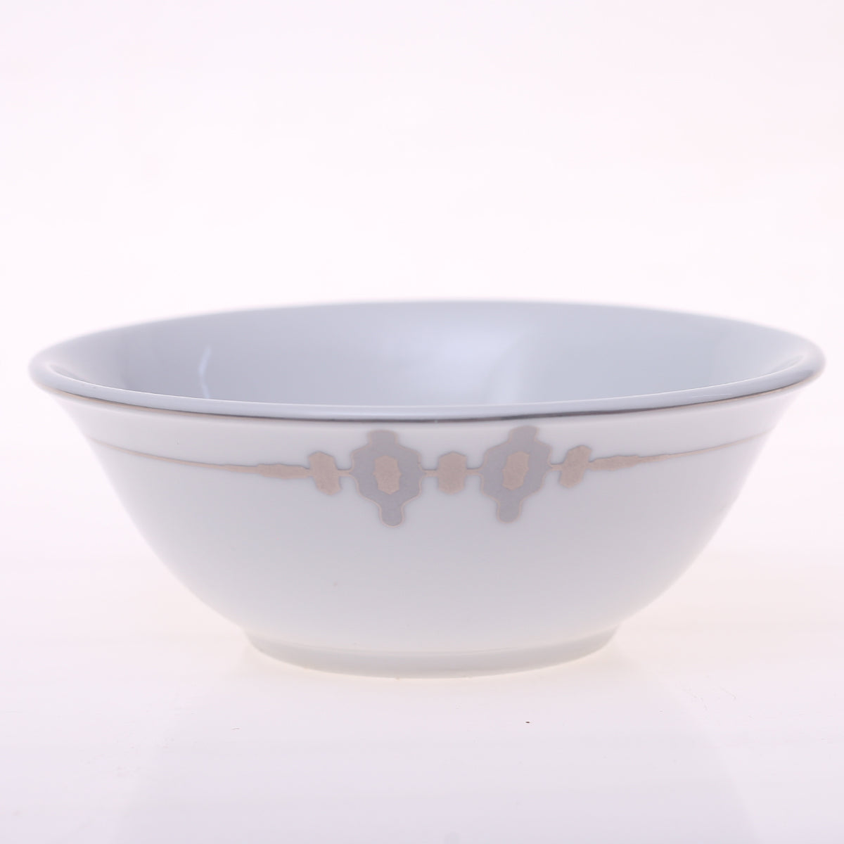 Elegant Silver Chevron Dinner Set – Luxury Porcelain Tableware Collection - Habitt