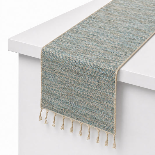 Grey Texture Woven Table Runner – 14 x 72 Inches