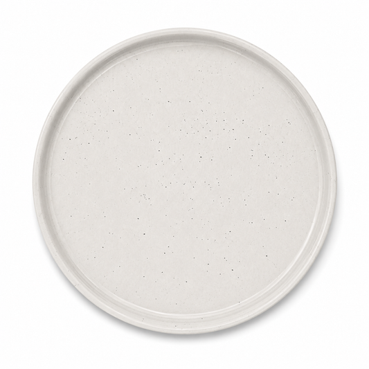 Collar Plate - 8.5 inches Glazed Grey Sprinkle