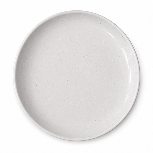 Deep Plate – 8 Inches Glazed Grey Sprinkle