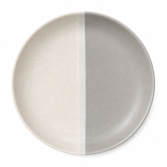 Deep Plate – 8 Inches Matte Half Grey & White with Sprinkle