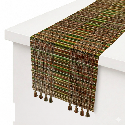 Multi Colors Bamboo Table Runner – 13 x 45 Inches