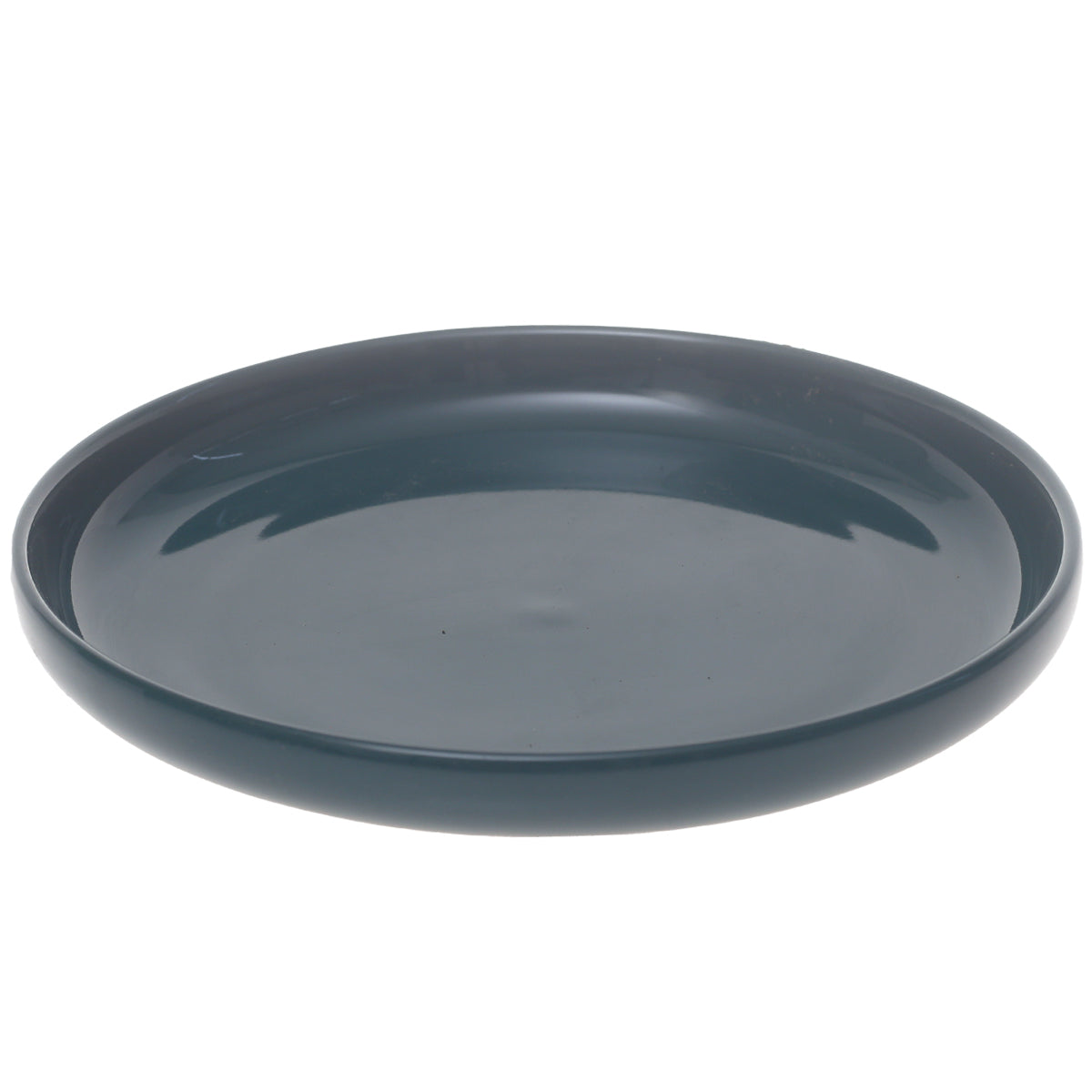 Green Ceramic Dinner Plate – Round Minimalist Serving Plate - Habitt