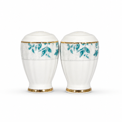 Premium Porcelain Dinner Set with Tea Set & Serving Essentials | Elegant Floral Design with Gold Accents