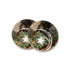 Sitara Wooden Round Coaster Set of 2 Pcs PK