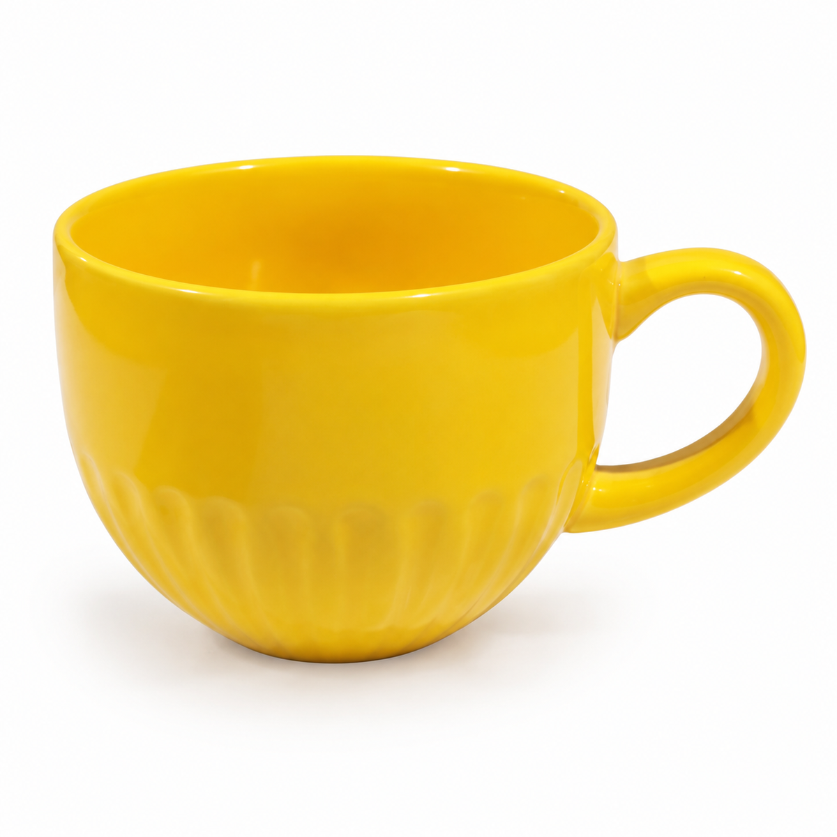 Sea Yellow Ceramic Mug 450ml | Stylish Coffee & Tea Cup with Handle